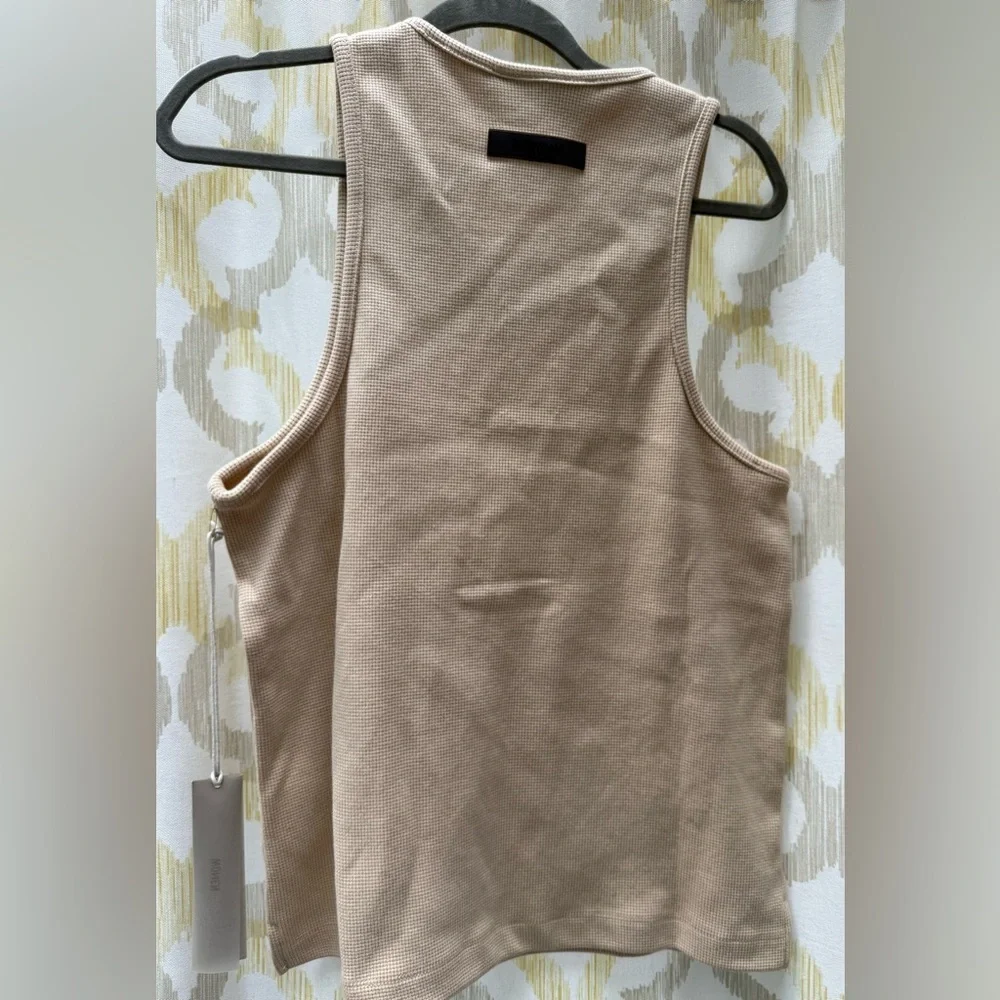 Waffle Essentials Cream Tank Top - Picture 6 of 13